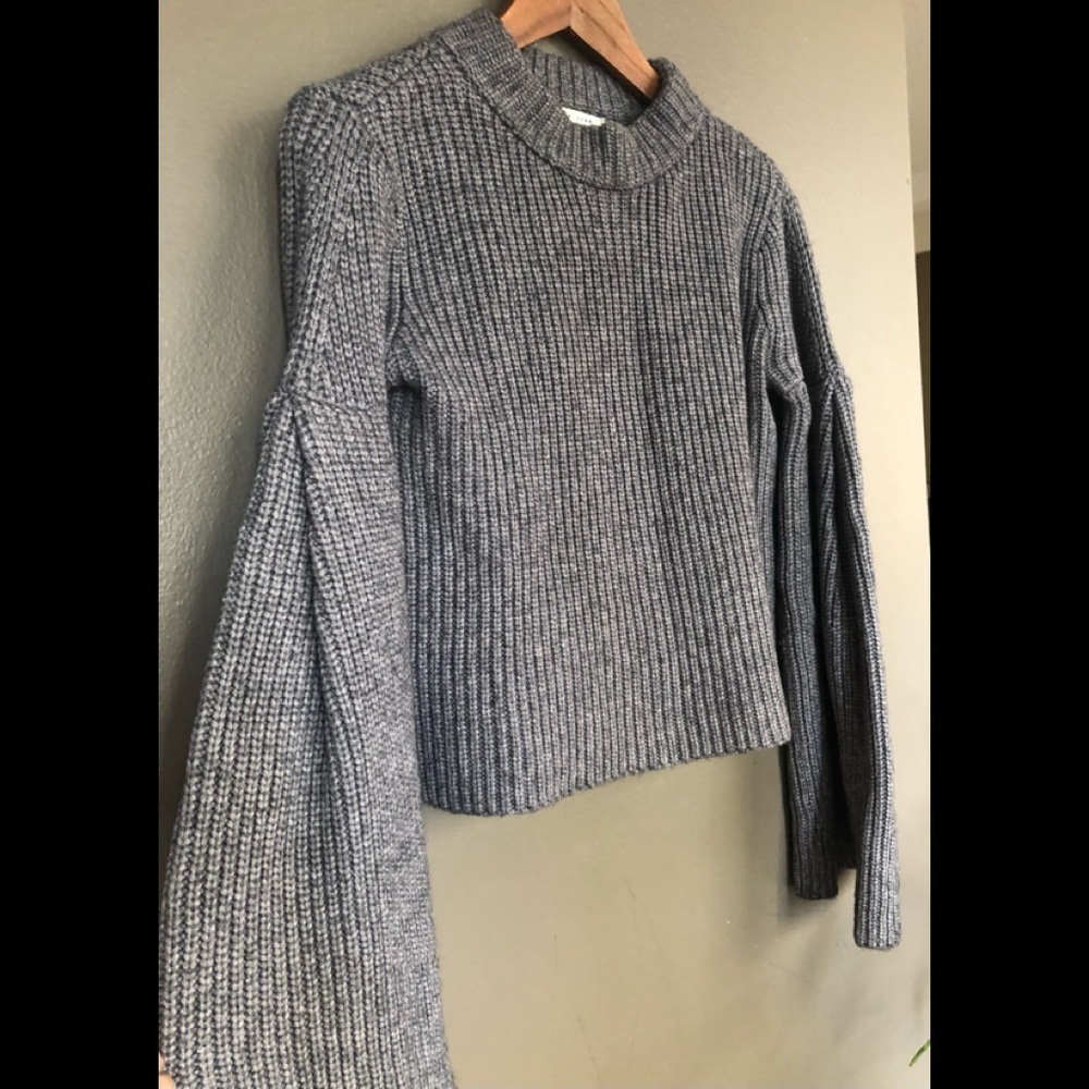 Grey Endless Rose sweater , Bell sleeves- small
